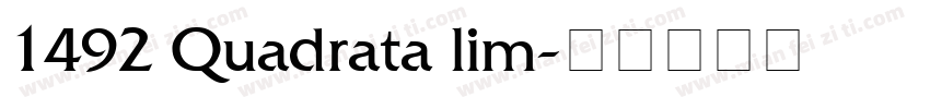 1492 Quadrata lim字体转换